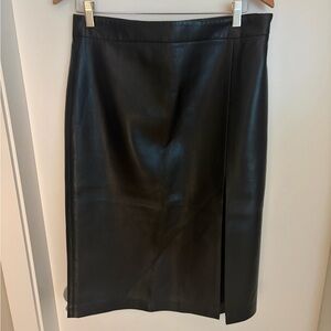 Aritzia Wilfred Black faux Leather Skirt